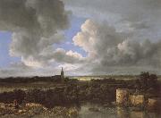 Jacob van Ruisdael A Landscape with a Ruined Castle and a Church oil painting reproduction